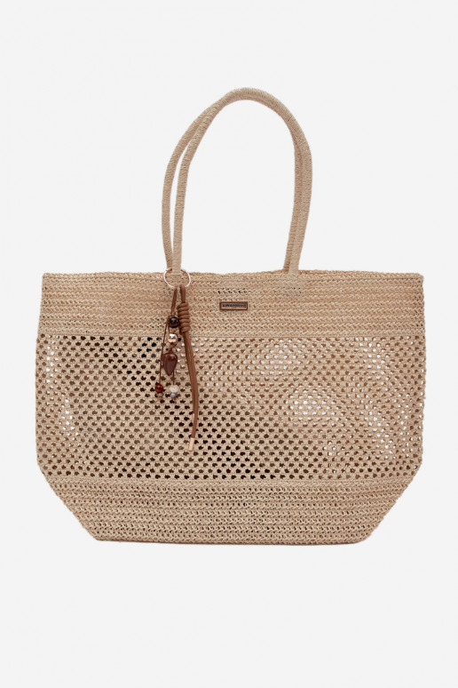 Trenzado Bolso/bolso Comprador GrandeBrelokiem Brillantementebeige Lucette