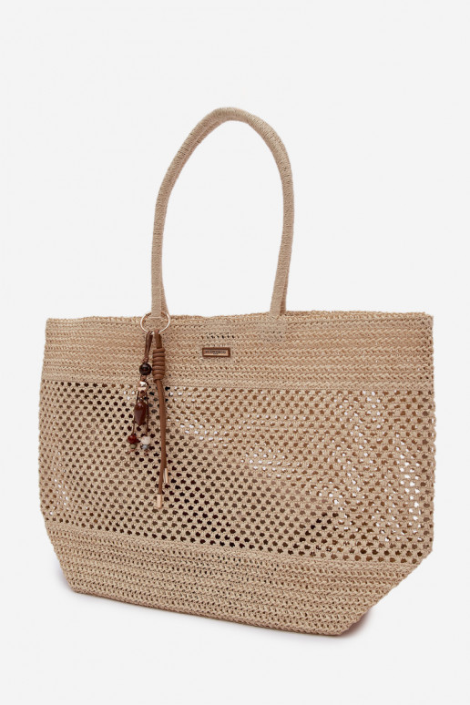 Trenzado Bolso/bolso Comprador GrandeBrelokiem Brillantementebeige Lucette