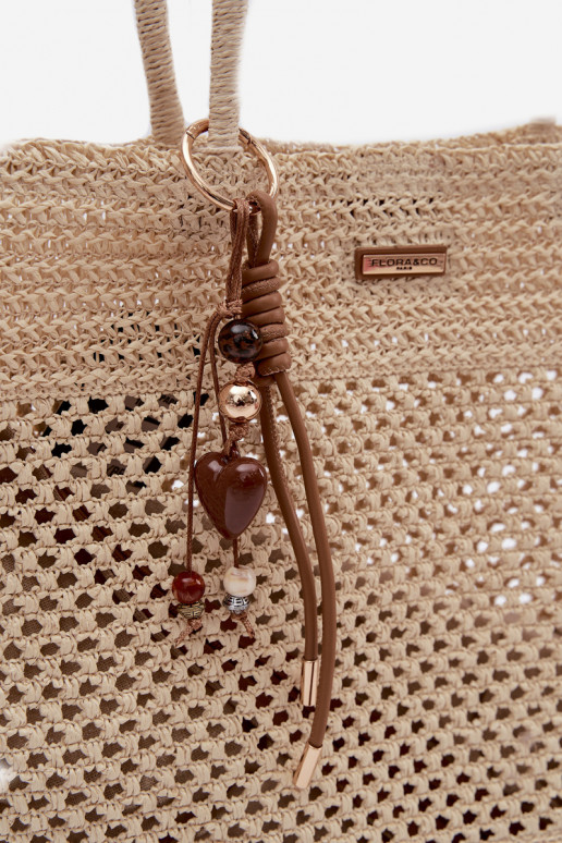 Trenzado Bolso/bolso Comprador GrandeBrelokiem Brillantementebeige Lucette