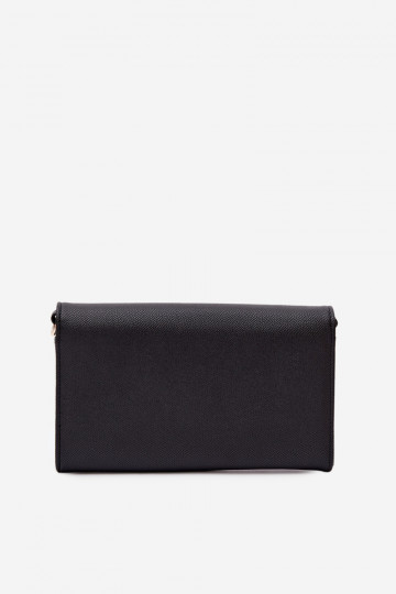 Bolso tipo sobre dos en uno con cintas decorativas color negro Pauline 2