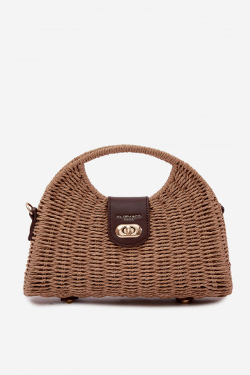 Trenzado un bolso pequeño con tiras decorativas Tiene querrón Delphine