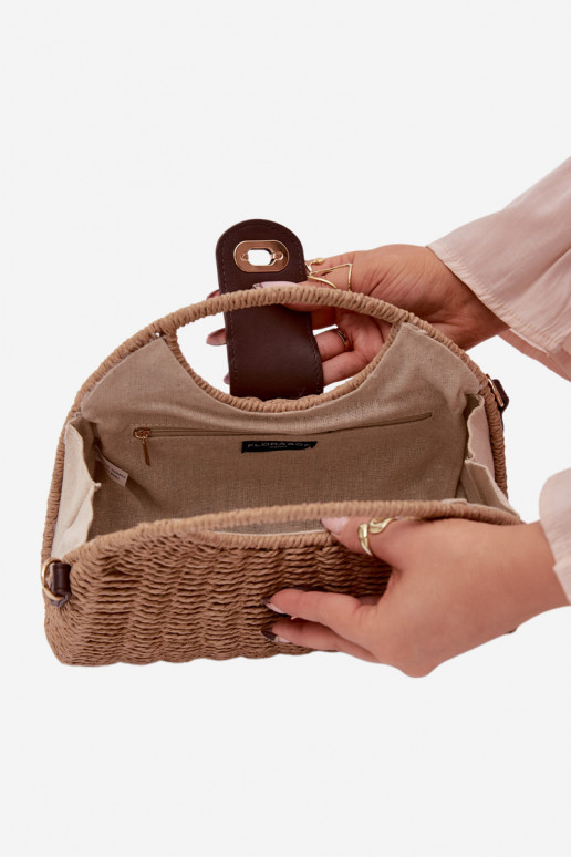 Trenzado un bolso pequeño con tiras decorativas Tiene querrón Delphine