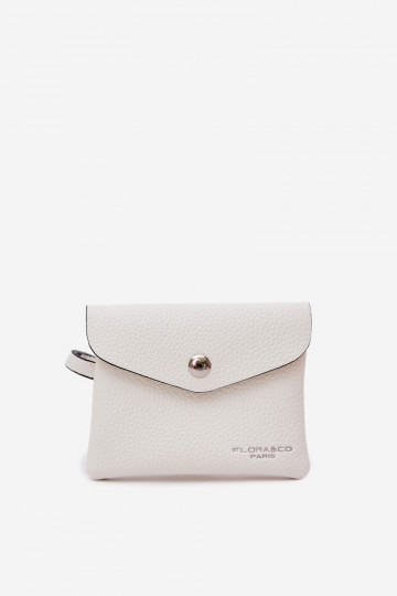 Portmonetka Femenino de cuero ecológico color marfil Calienne