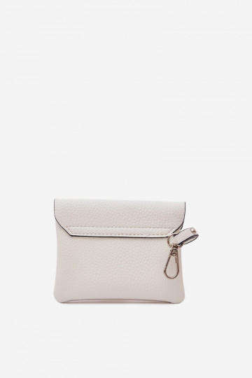 Portmonetka Femenino de cuero ecológico color marfil Calienne 2