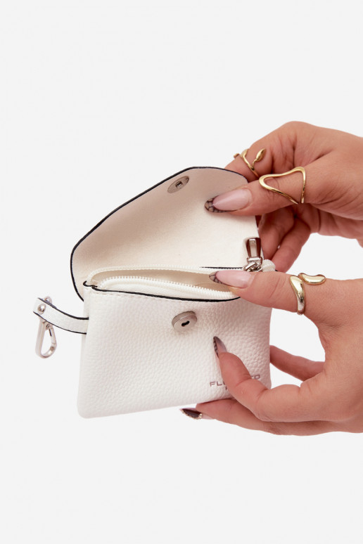 Portmonetka Femenino de cuero ecológico color marfil Calienne