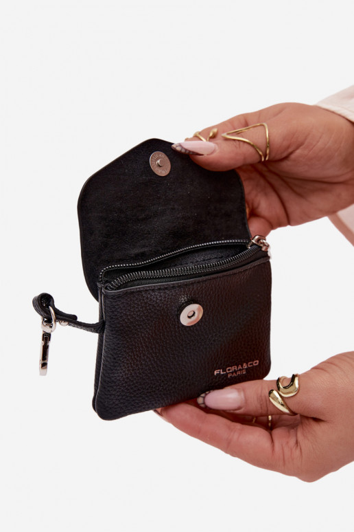 Portmonetka Femenino de cuero ecológico negro Calienne