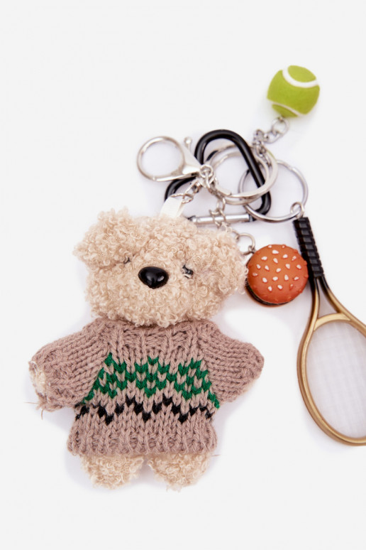 Breloczek ZaAieszka Do Torebki Kluczy EN SAeterku RakietaPiłką Hamburger color dorado