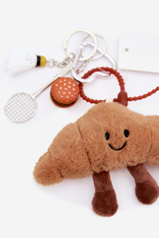 Breloczek ZaAieszka Do Torebki Kluczy Rogalik Rakieta Lotka Hamburger color marfil