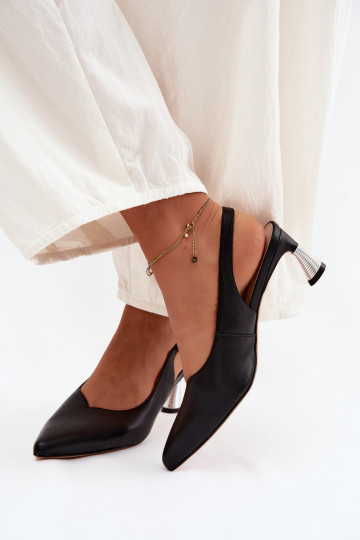 Sandalias de mujer Femenino con tacones Vinceza 66922 de color negro 2