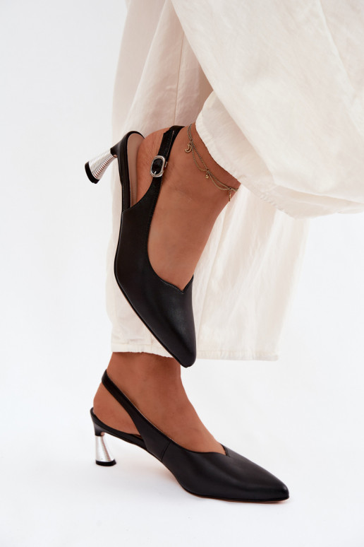 Sandalias de mujer Femenino con tacones Vinceza 66922 de color negro