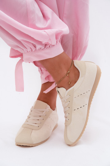 Zapatillas de color marfil para mujer de ante sintético Melvelin 2