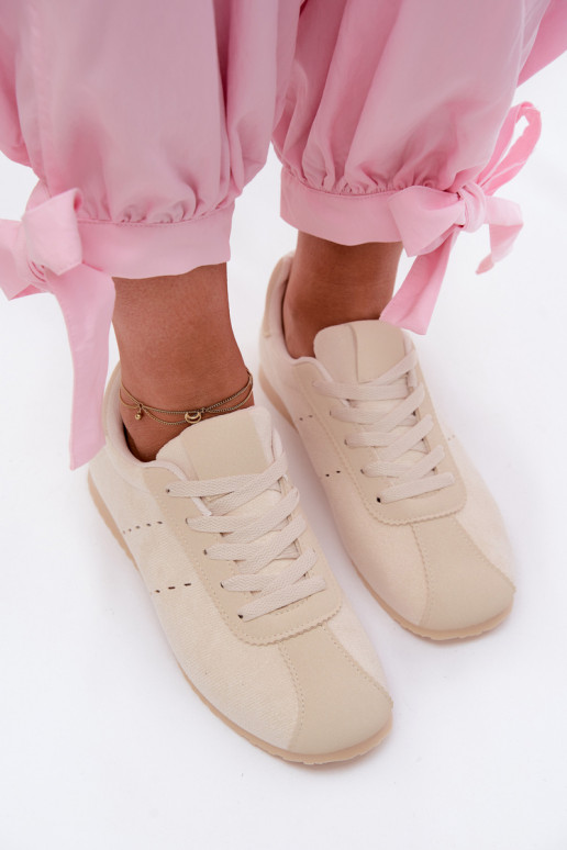 Zapatillas de color marfil para mujer de ante sintético Melvelin