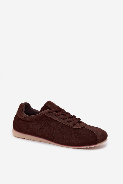 Zapatillas marrones para mujer de ante sintético Melvelin