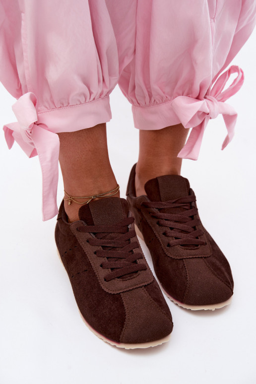 Zapatillas marrones para mujer de ante sintético Melvelin