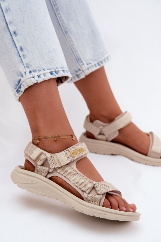 Sandalias de mujer color arena Lee Cooper LCIN-26-34-4431L