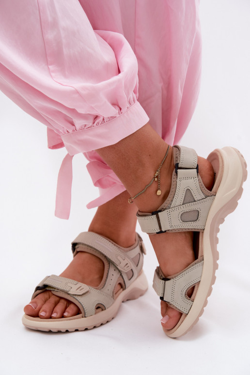 Sandalias de mujer color arena de estilo deportivo Morenia