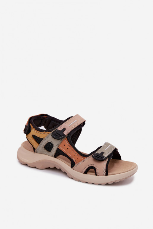 Sandalias de mujer naranjas y negras de estilo deportivo Morenia