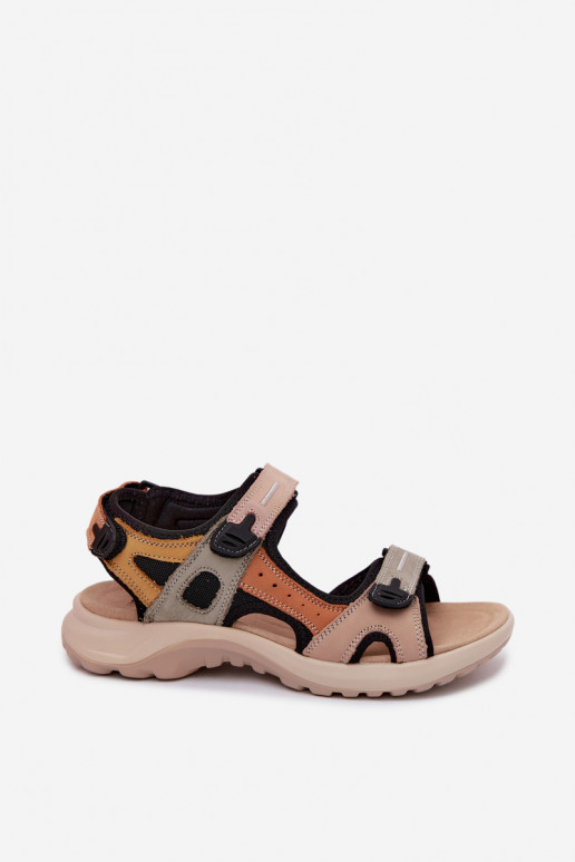 Sandalias de mujer naranjas y negras de estilo deportivo Morenia