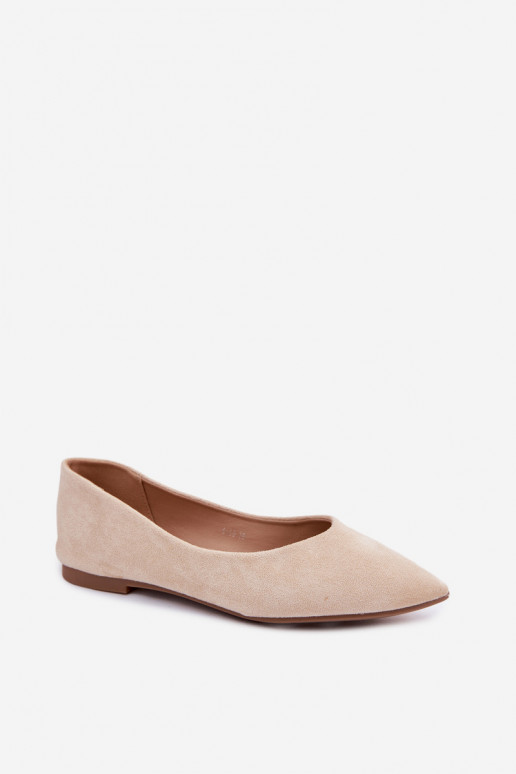 Bailarinas planas de ante color arena Lelisa