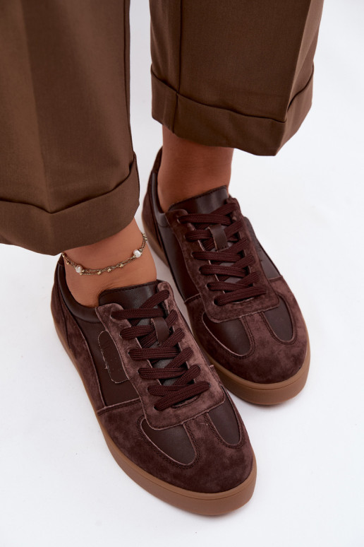 Zapatos de ante para mujer Vinceza 7933 color chocolate