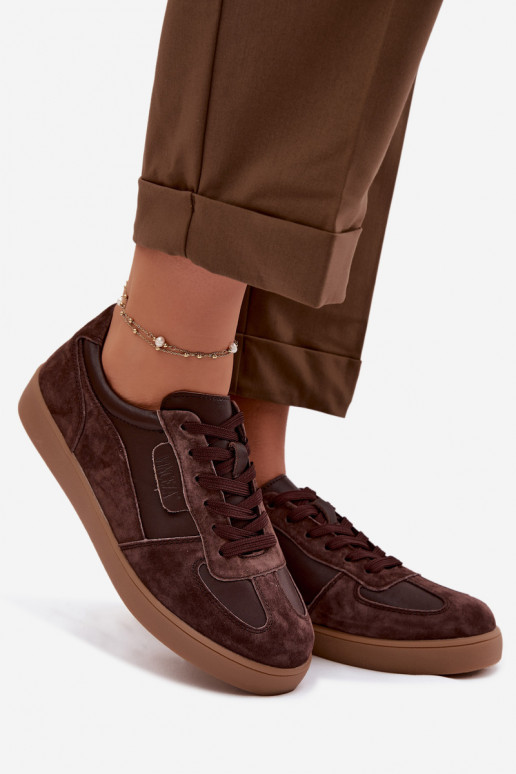 Zapatos de ante para mujer Vinceza 7933 color chocolate