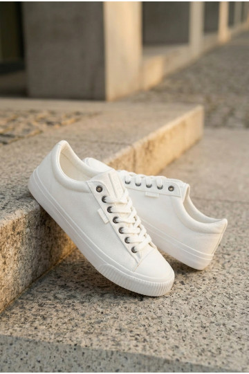 Zapatos informales bajos blancos para hombres