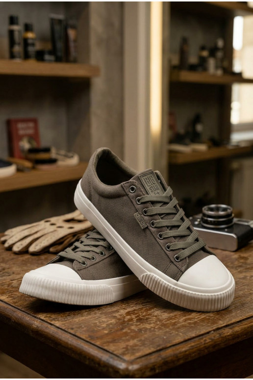 Zapatos informales bajos grises para hombres