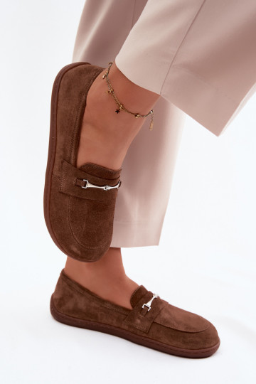 Mocasines Barefoot de gamuza Zazoo 322 color marrón