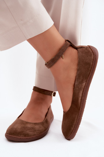 bailarinas BarefootActivadoturalnego de gamuzau Zazoo 020 color marrón 2