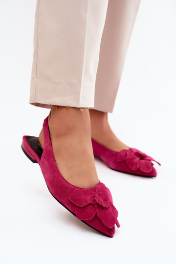 Sandalias de cuero rosas con plataforma, tacón ancho y flor Vinceza 66951 2