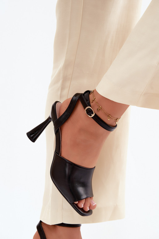 Sandalias de tacón negras para mujer Vinceza 62297
