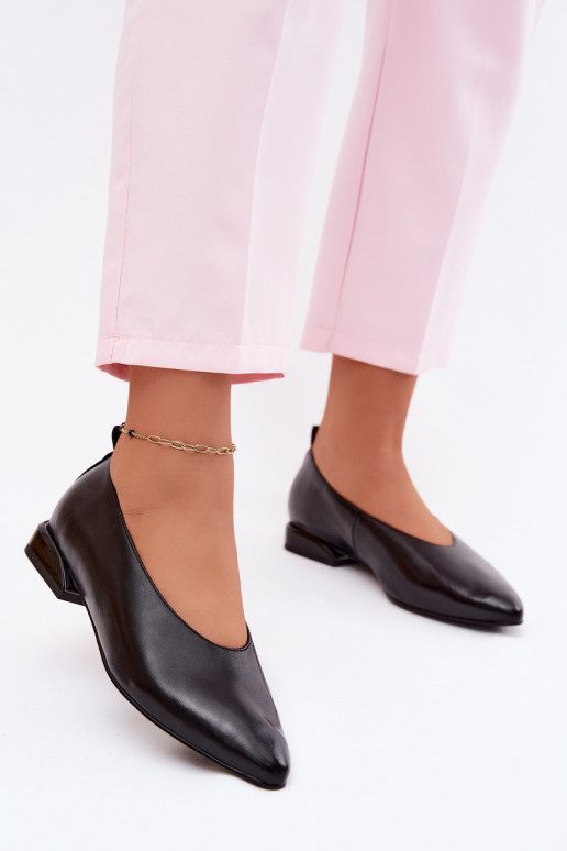 bailarinas con tacones anchos de color negro Hoshi