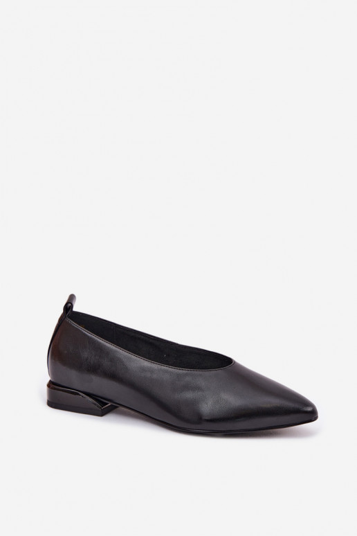 Bailarinas negras con tacones anchos Hoshi