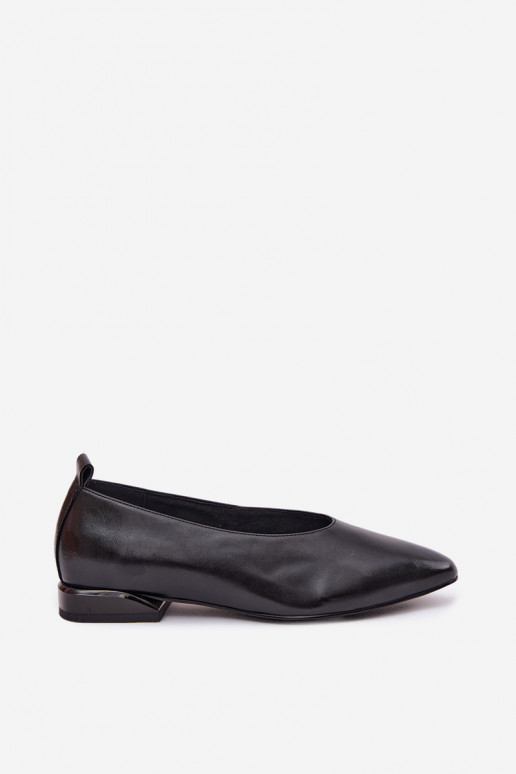Bailarinas negras con tacones anchos Hoshi