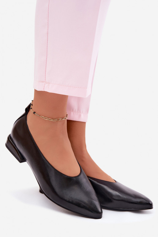 Bailarinas negras con tacones anchos Hoshi