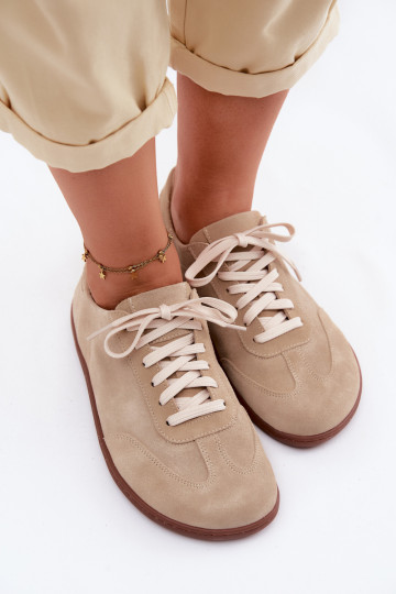 Zapatos casual de ante sintético Barefoot Zazoo N1243 color arena