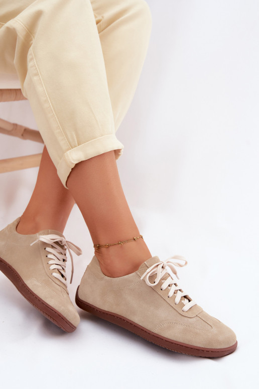 Zapatos casual de ante sintético Barefoot Zazoo N1243 color arena