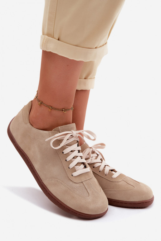 Zapatos casual de ante sintético Barefoot Zazoo N1243 color arena
