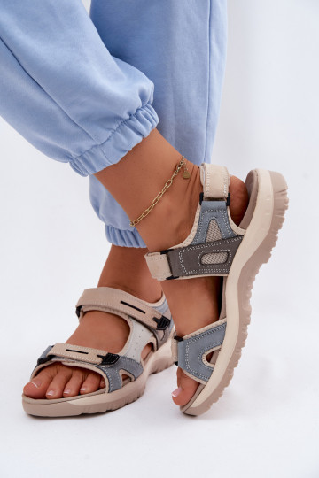 Sandalias de mujer Femenino EN SportoAym Stylu McKeylor 95414 beige-color azul