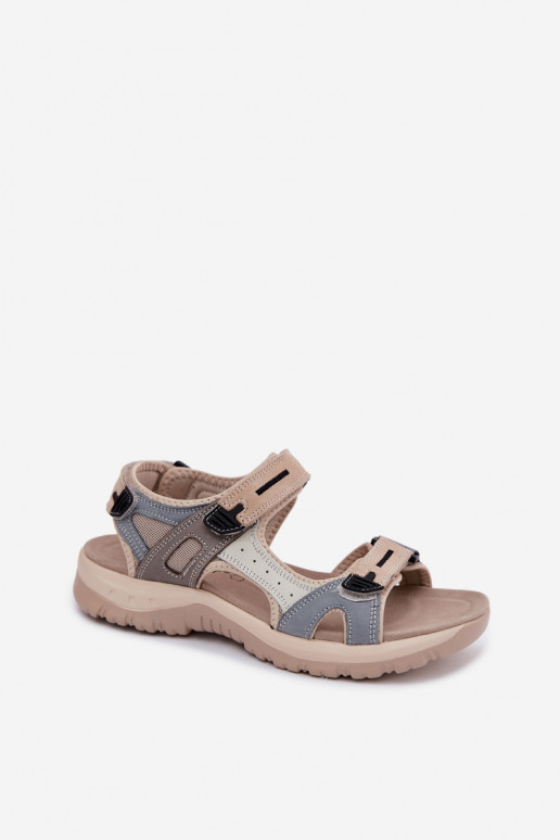 Sandalias de mujer Femenino EN SportoAym Stylu McKeylor 95414 beige-color azul
