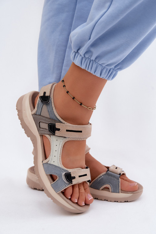 Sandalias de mujer Femenino EN SportoAym Stylu McKeylor 95414 beige-color azul