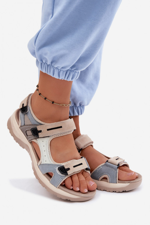 Sandalias de mujer Femenino EN SportoAym Stylu McKeylor 95414 beige-color azul