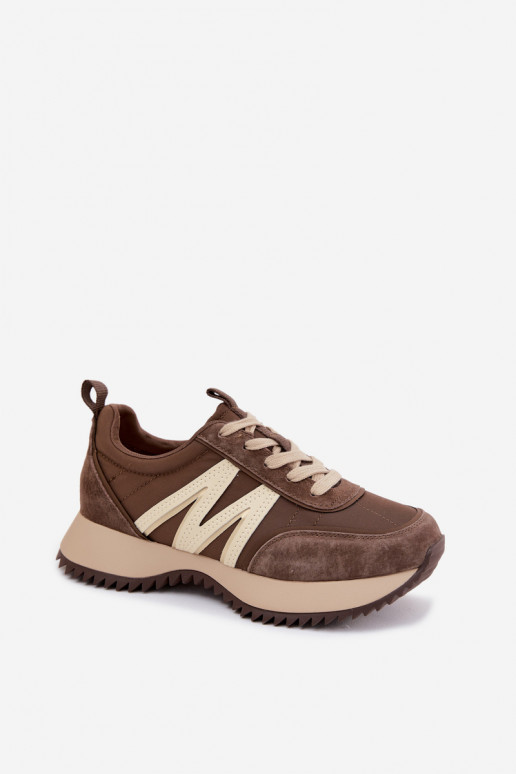 Zapatillas de ante sintético con plataforma Vinceza 41521 marrones