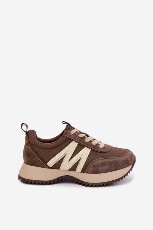 Zapatillas de ante sintético con plataforma Vinceza 41521 marrones
