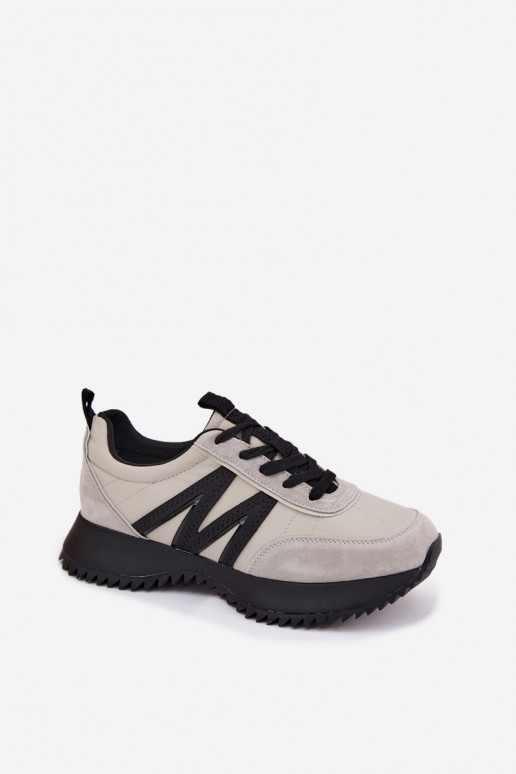 de gamuza Zapatillas modelo zapatos. Femenino con una plataforma Vinceza 41521 color gris