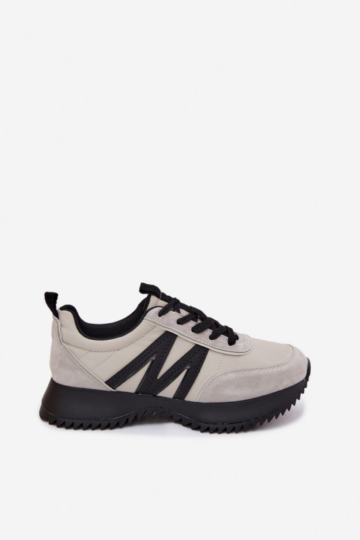 de gamuza Zapatillas modelo zapatos. Femenino con una plataforma Vinceza 41521 color gris