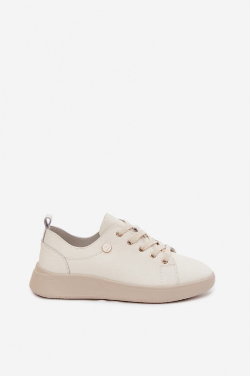 Zapatos de cuero Vinceza 41508 marfil