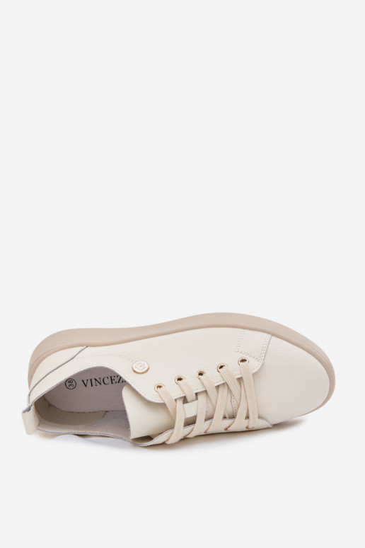 Zapatos de cuero Vinceza 41508 marfil