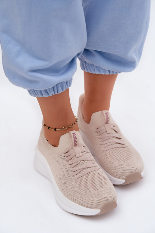  zapatillas Zapatillas modelo zapatos. Femenino Un modelo convincente Kobbo 102425 beige