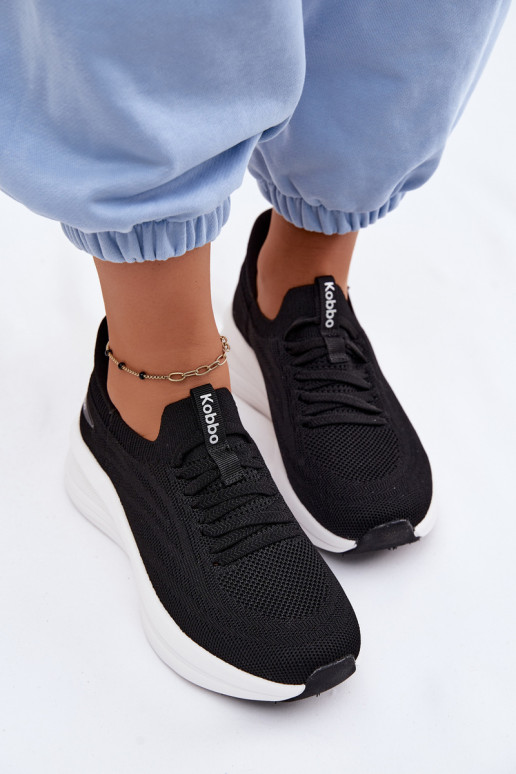  zapatillas Zapatillas modelo zapatos. Femenino Un modelo convincente Kobbo 102425 de color negro